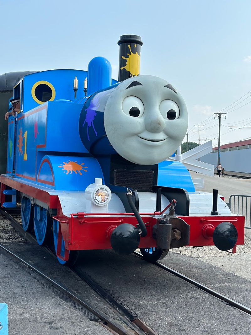 A Train-Themed Playground for the Littlest Engineers