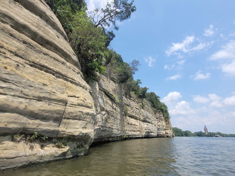 Sandstone Bluffs And Layered Stone