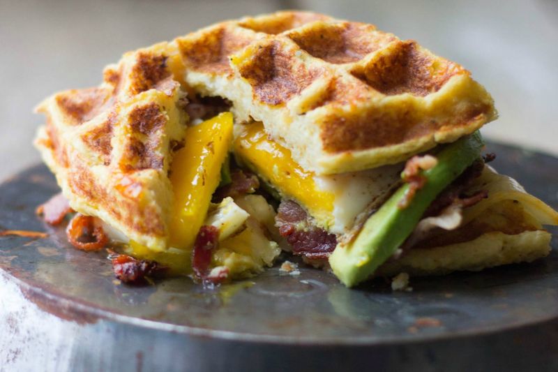 BUY: Kashi Honey Flax Waffle with Veggie Sausage
