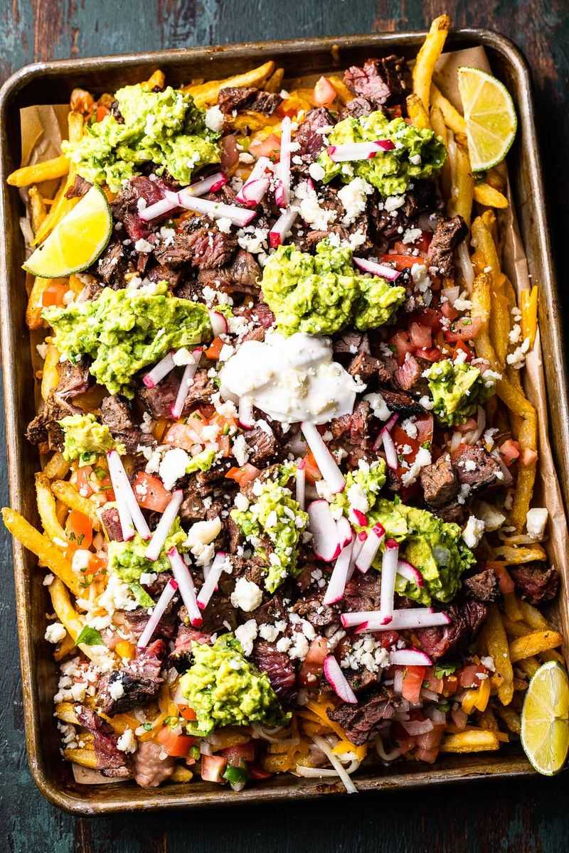 Carne Asada Fries With Guacamole And Ranch