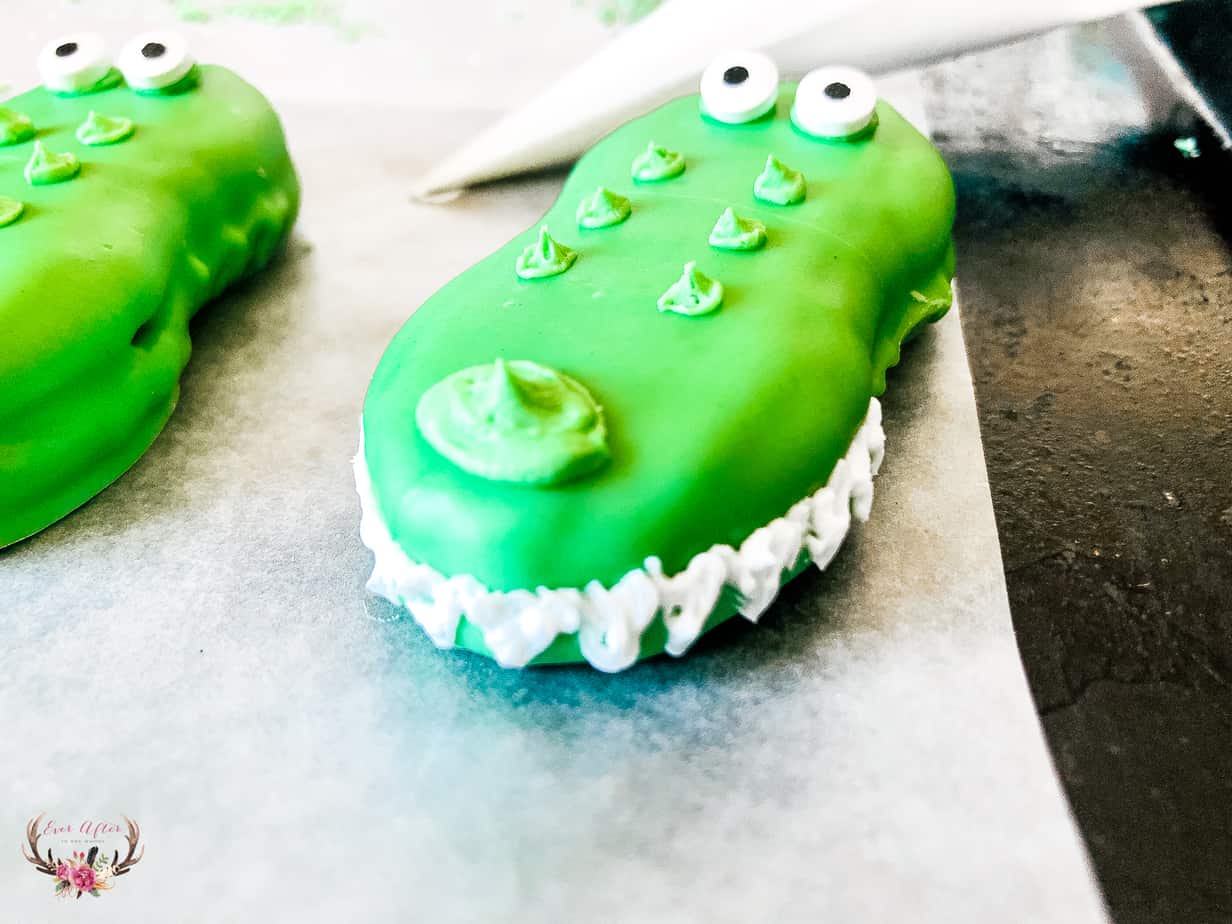 Fondant Crocodile Alligator Cupcake Toppers for Pirate Birthday