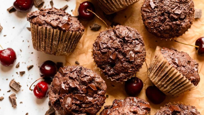 Chocolate-Cherry Explosion Muffins