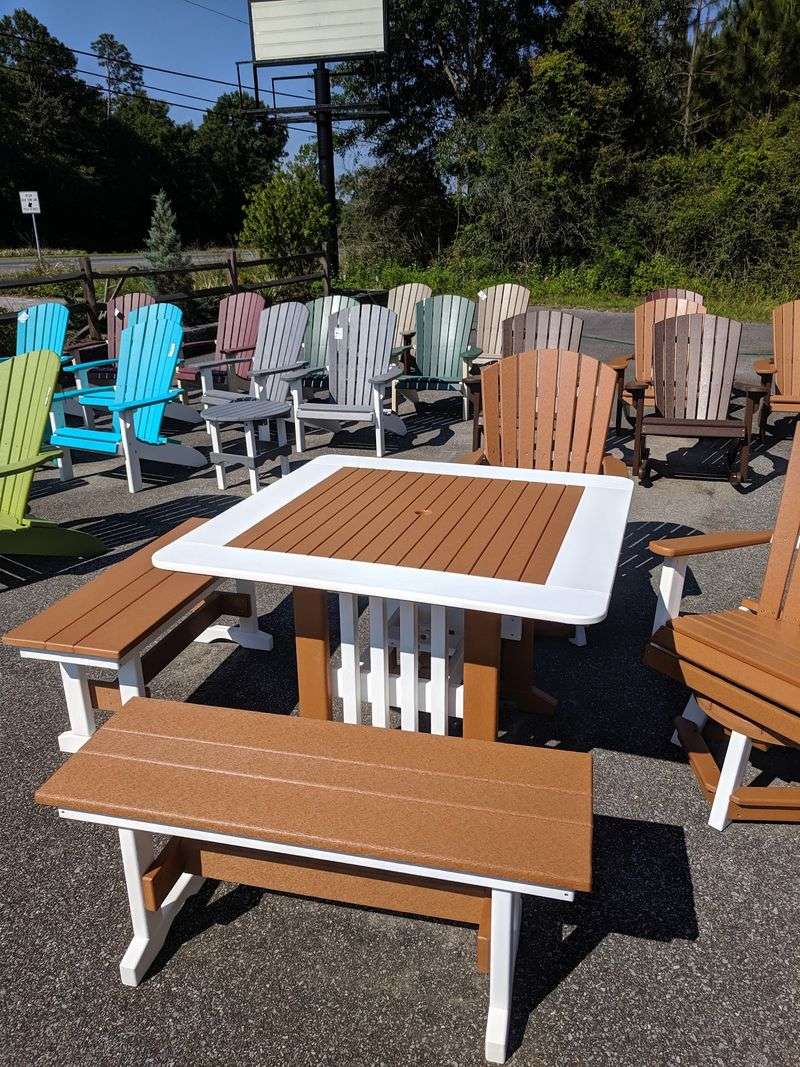 Amish-Crafted Outdoor Furniture Out Front