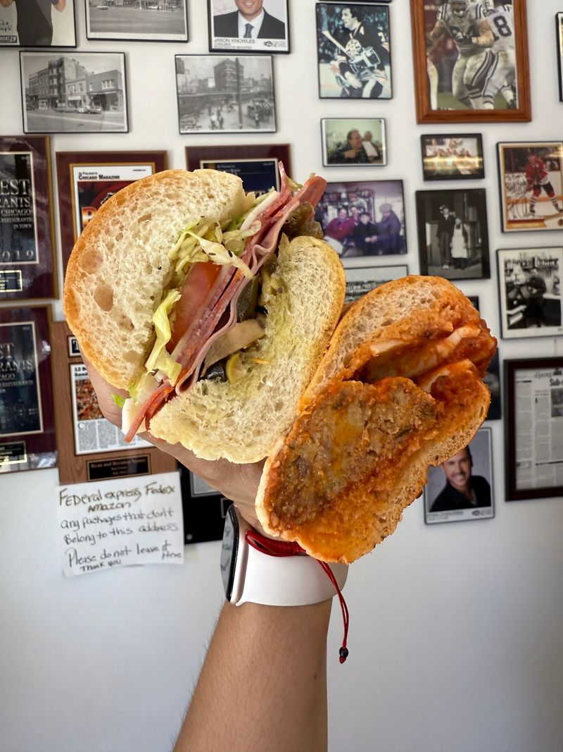 An Italian Sub Piled The Old-Fashioned Way