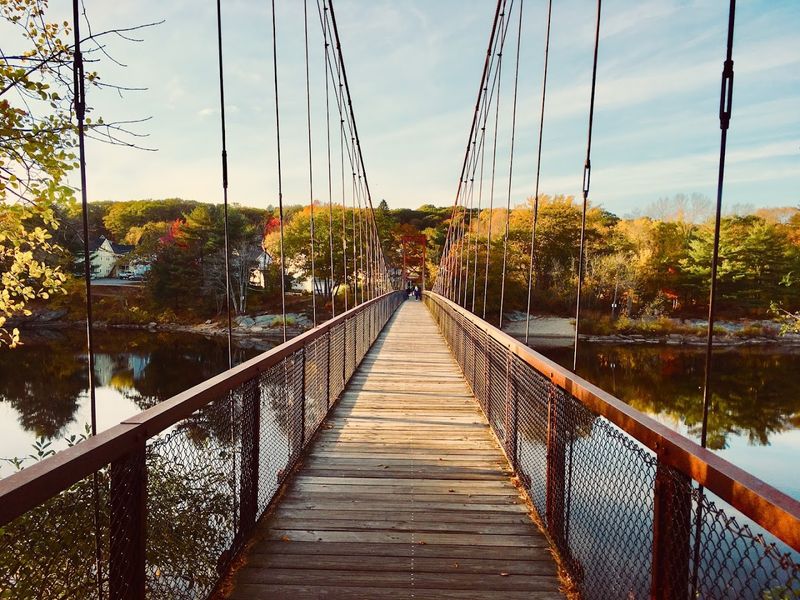 Androscoggin Swinging Bridge, Brunswick And Topsham, Maine