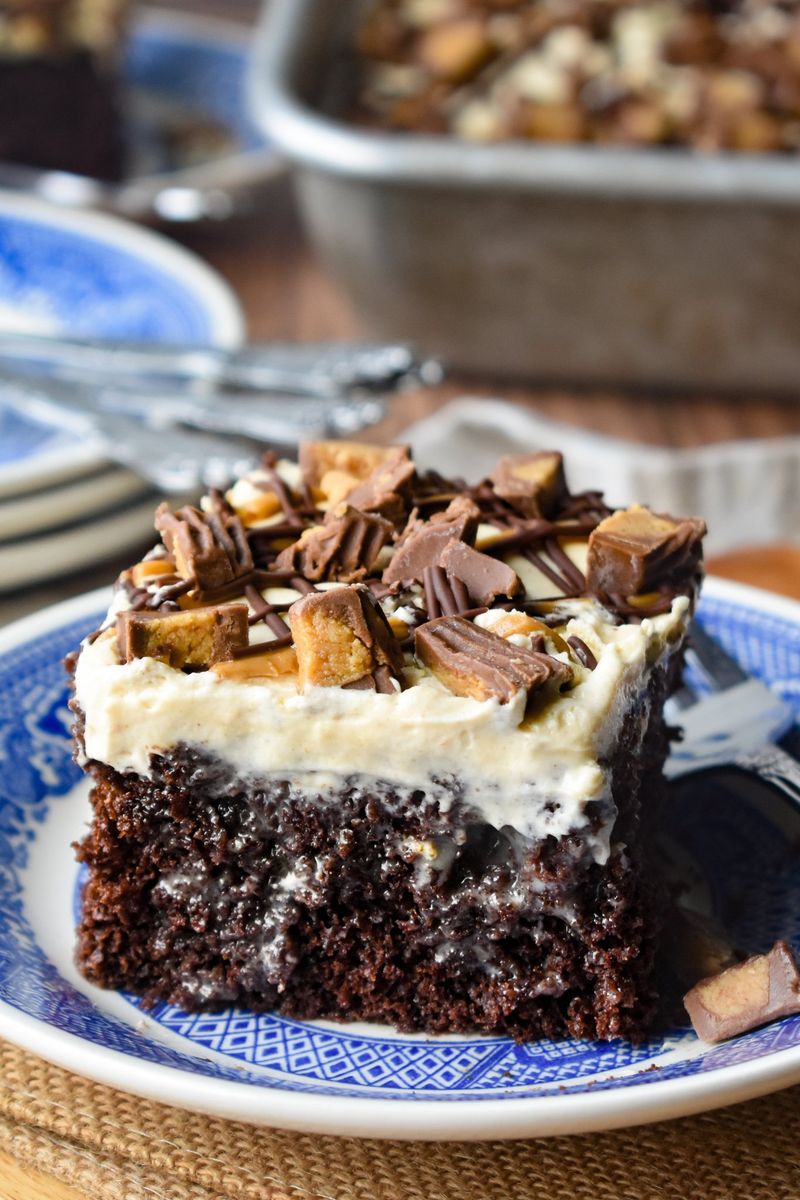 Peanut Butter Poke Cake: Childhood Nostalgia Upgraded