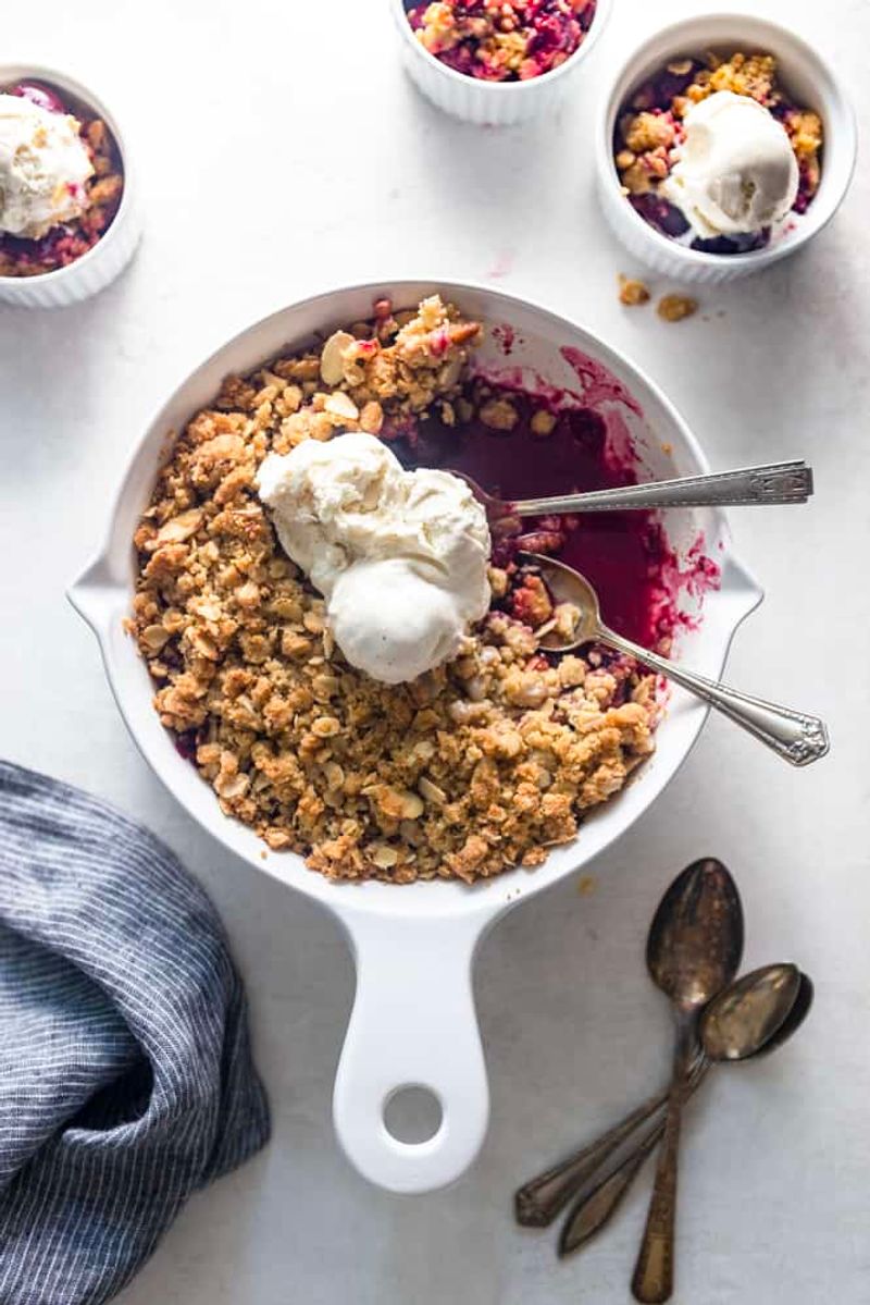 Cherry Almond Granola Puffs Rolling In