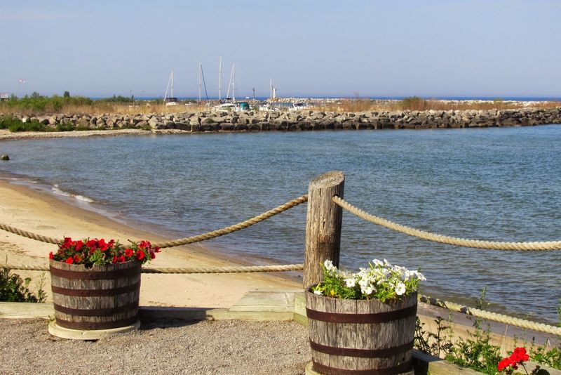 Small-Town Streets And Shoreline