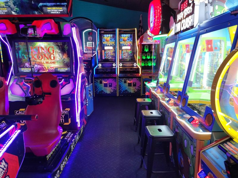 Arcade Lights After Sunset