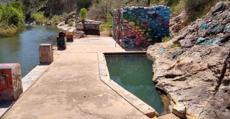 Arizona Off-Grid Retreat With Steamy Pools And A Storied Past