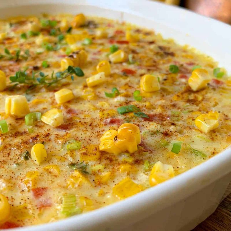 Corn Pudding Supreme with Bacon Jam