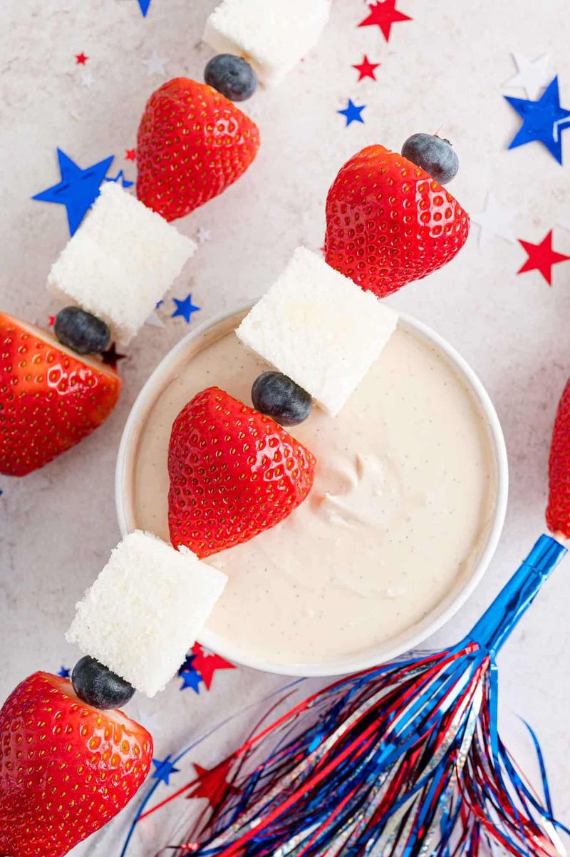 Red, White & Blue Fruit Kabobs
