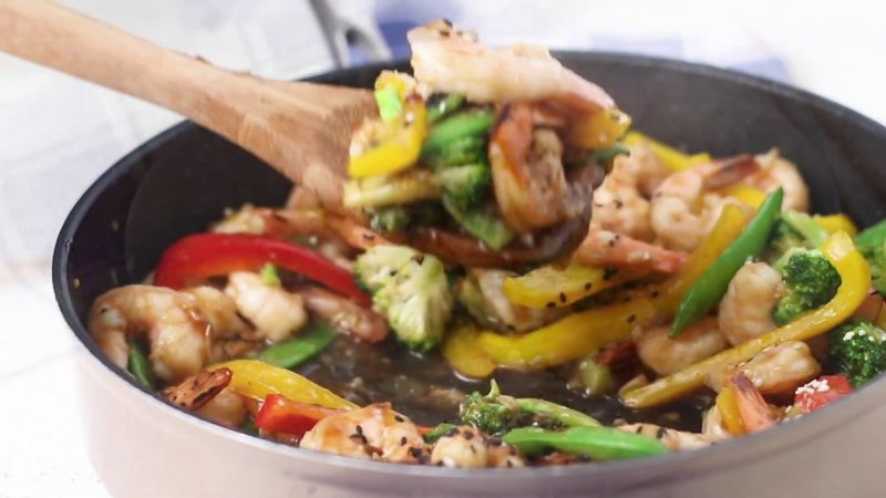 Honey Garlic Shrimp Stir-Fry