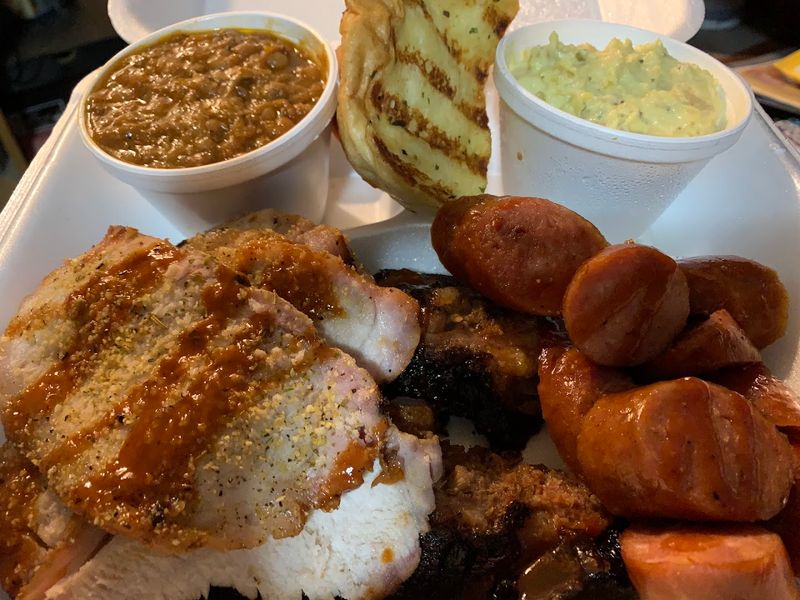 Barbecue Plates Before The Pie Finish