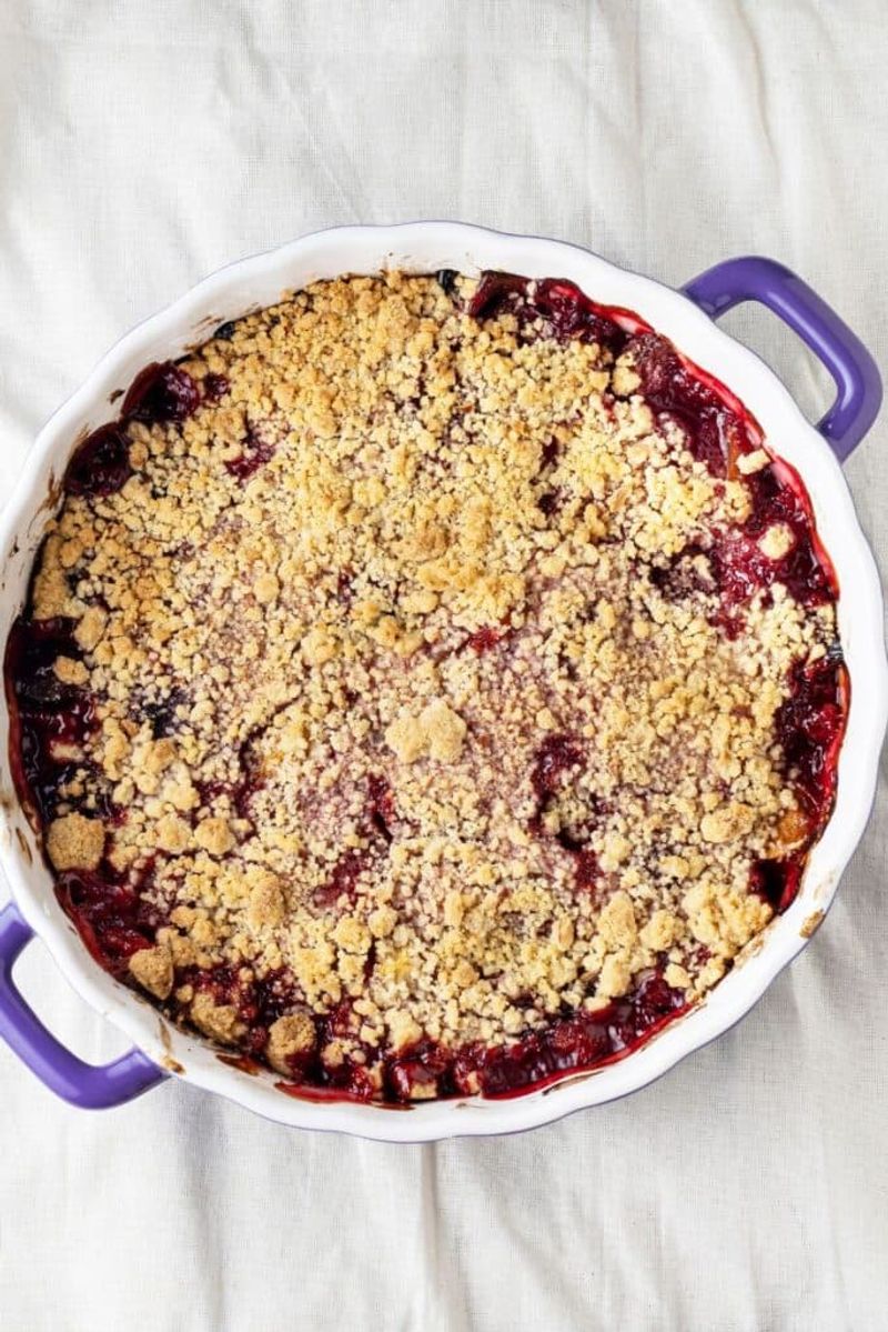 Peach & Blueberry Crumble