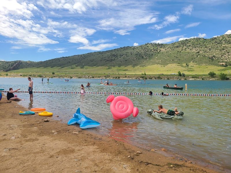 Big Soda Lake Swim Beach At Bear Creek Lake Park