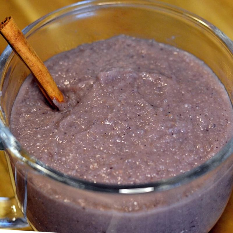 Atole (blue-corn hot drink) – Traditional markets statewide
