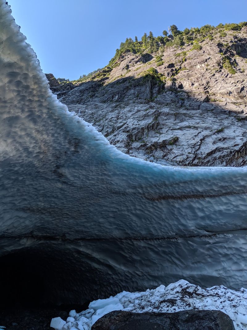 Blue Ice That Seems To Light Up From Within