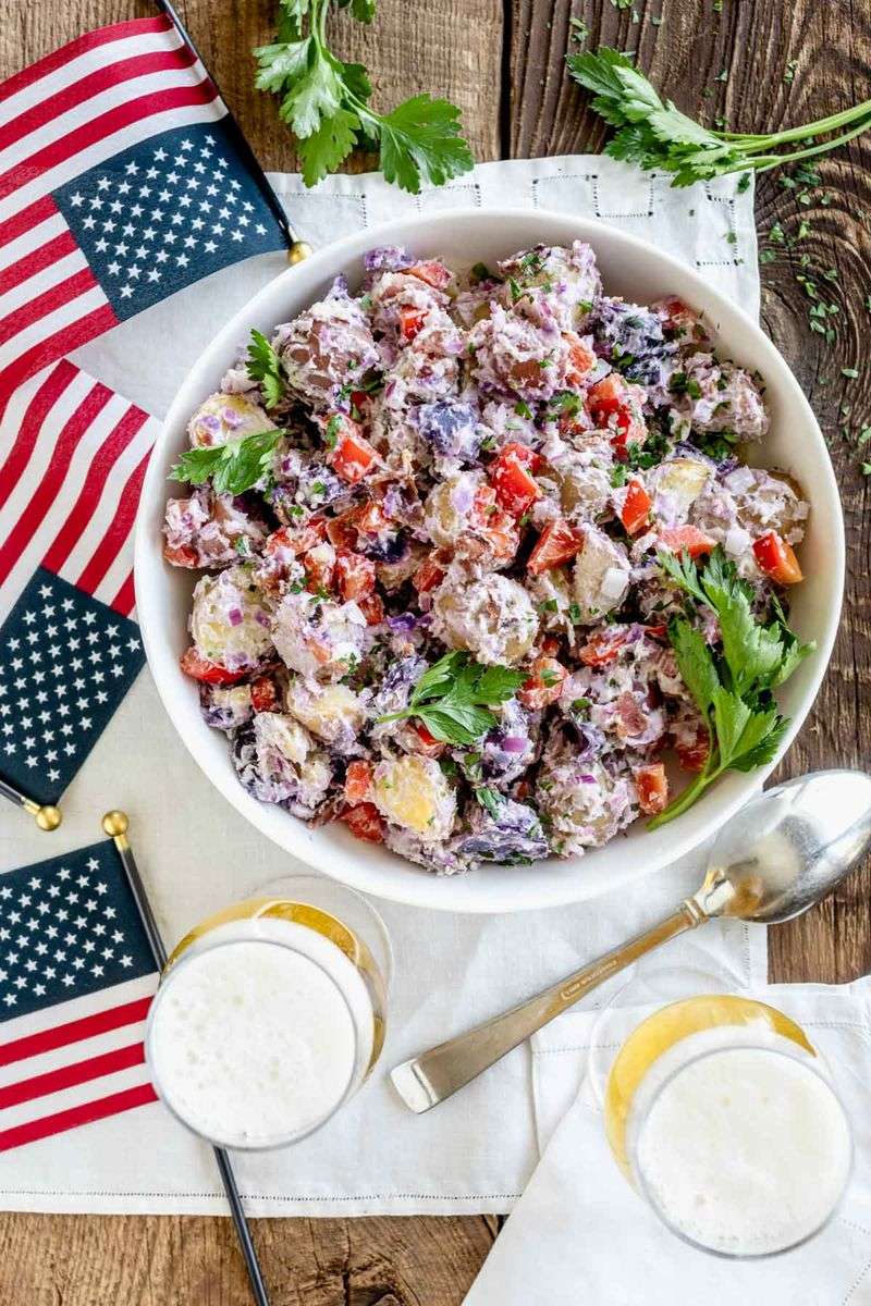 Red Potato Salad With Diced Peppers