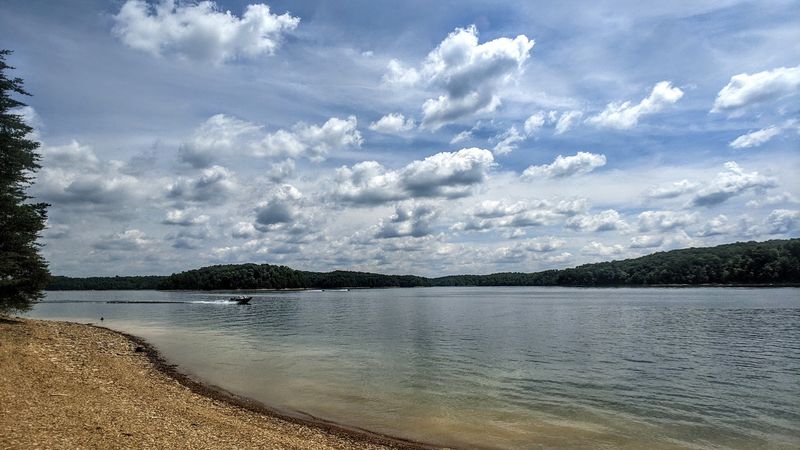 Boating And Water Skiing On Open, Gorgeous Water