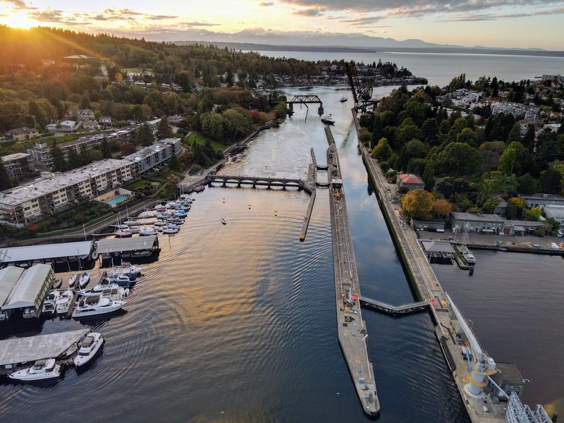 Boats Rising And Falling Through The Locks