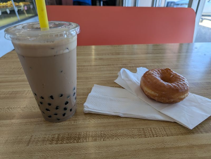 Boba, Thai Tea, And Smoothies Hiding In A Donut Shop Boba, Thai Tea, And Smoothies Hiding In A Donut Shop