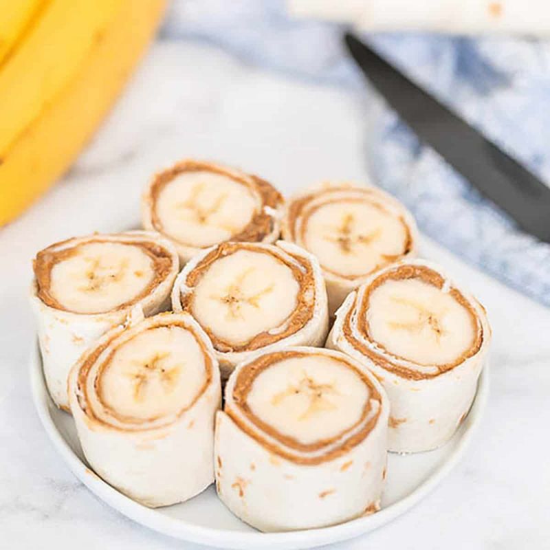 Peanut Butter Banana Pinwheels