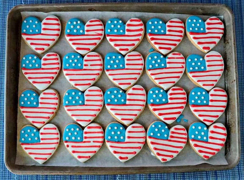 Flag-Themed Sugar Cookies