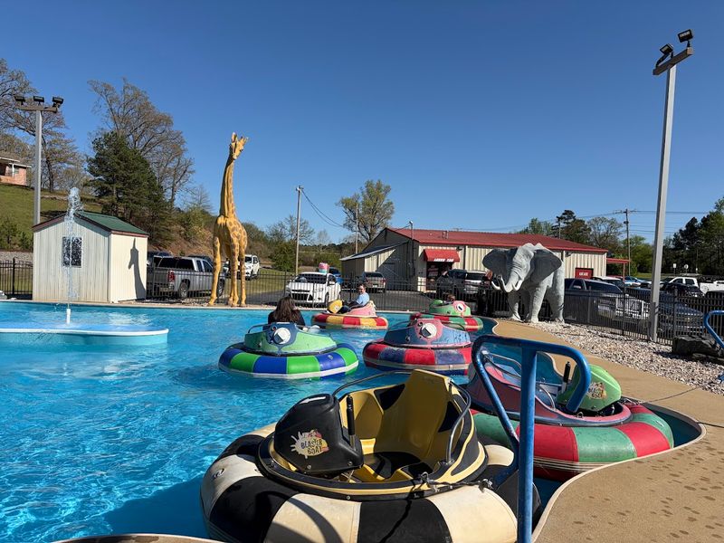 Bumper Boat Splashes In The Warm Air