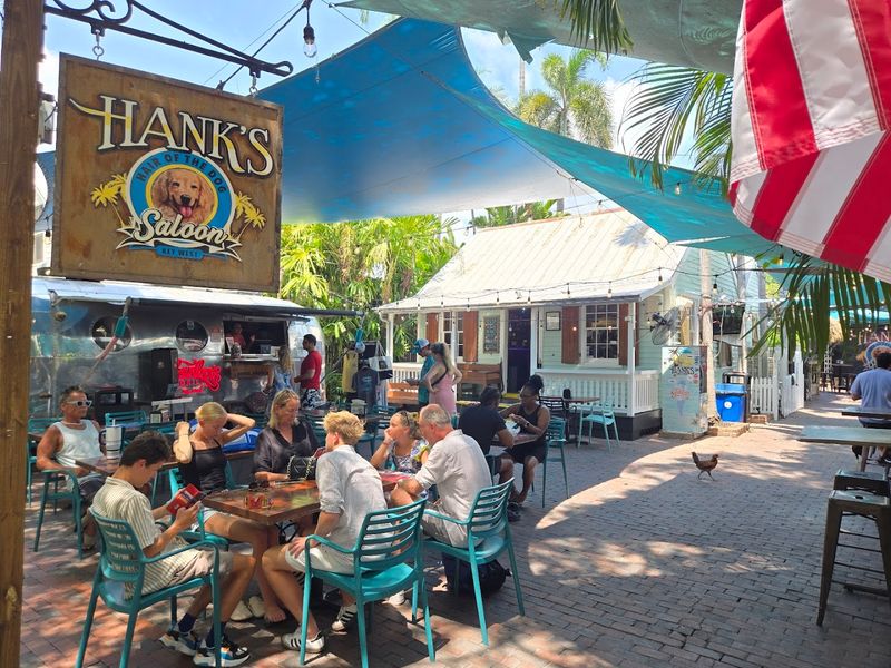The Courtyard Atmosphere At Hank's Saloon