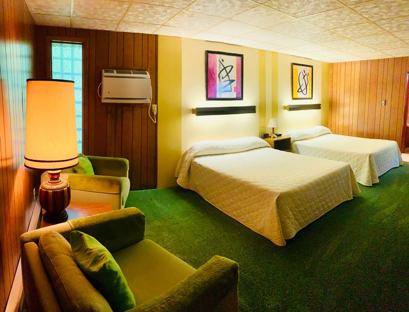 Burnt Orange Walls And Wood Paneling Are Totally The Point Burnt Orange Walls And Wood Paneling Are Totally The Point