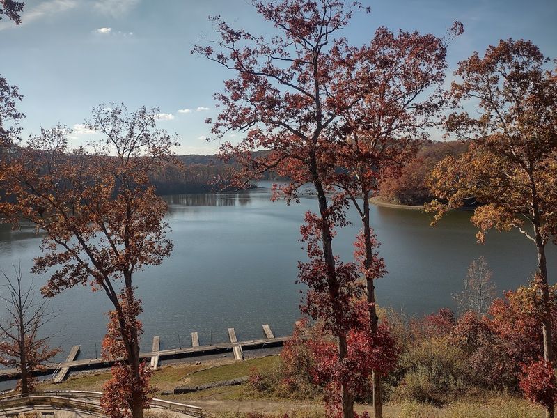 Burr Oak Lake And Its Calm, Clear Water