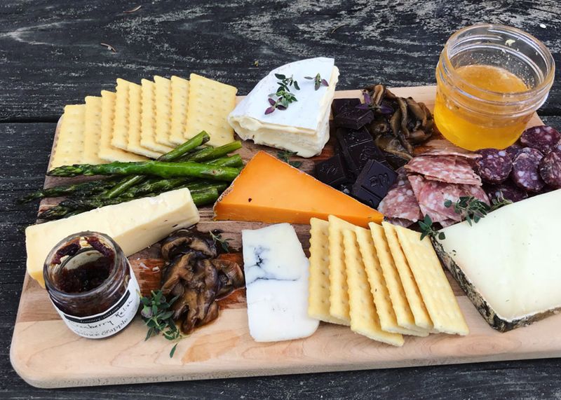 Cheese Board with Honey and Preserves