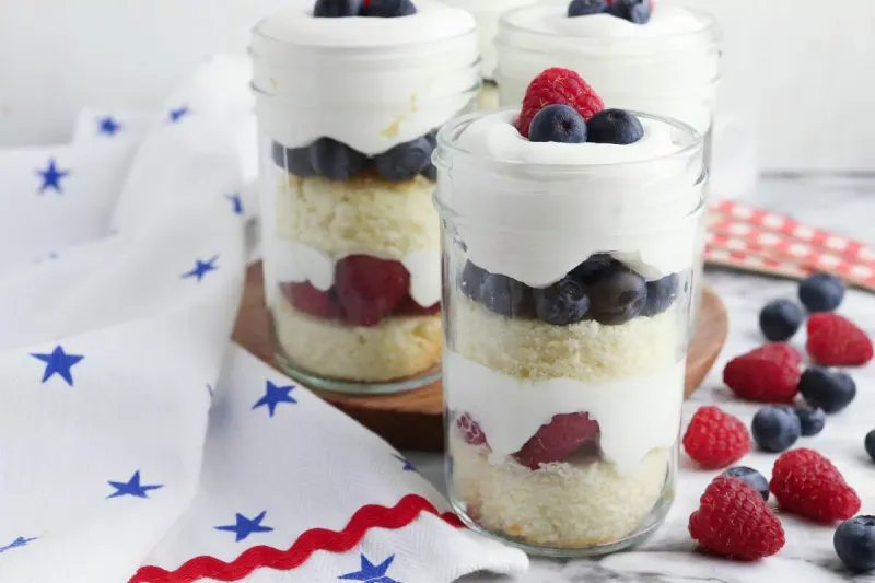 Mason Jar Berry Trifles