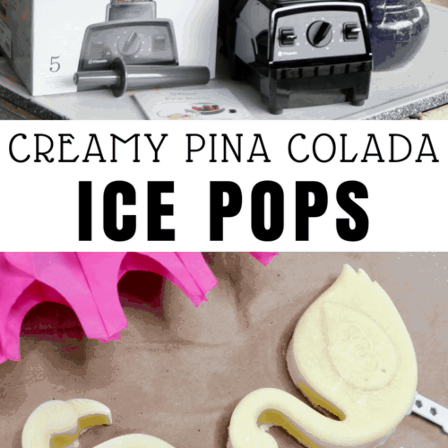 Creamy Pina Colada Ice Pops using a Vitamix E310 Explorian Series