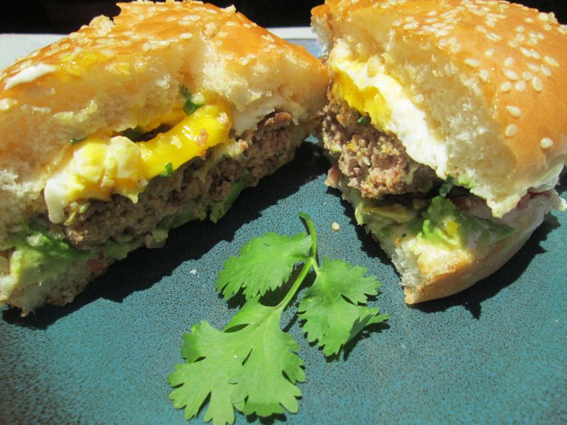 Avocado-Stuffed Burgers