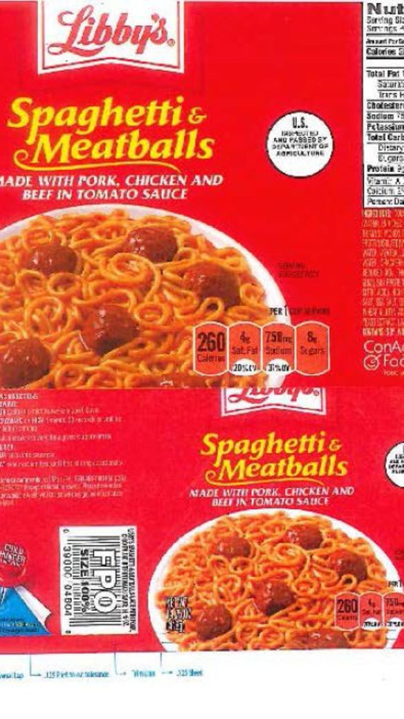 Libby's Spaghetti with Meatballs