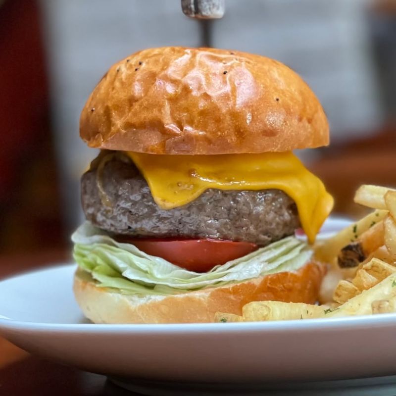 Overcooked Burgers With American Cheese