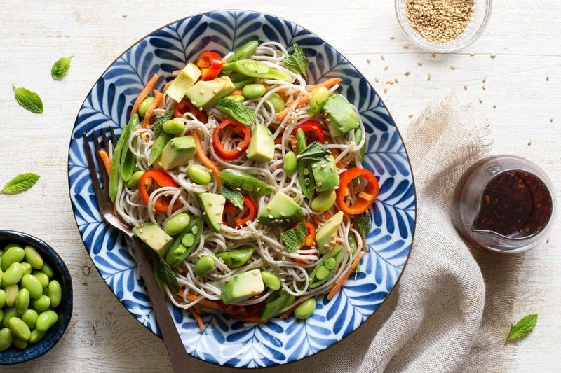 Soba Noodle Salad with Avocado