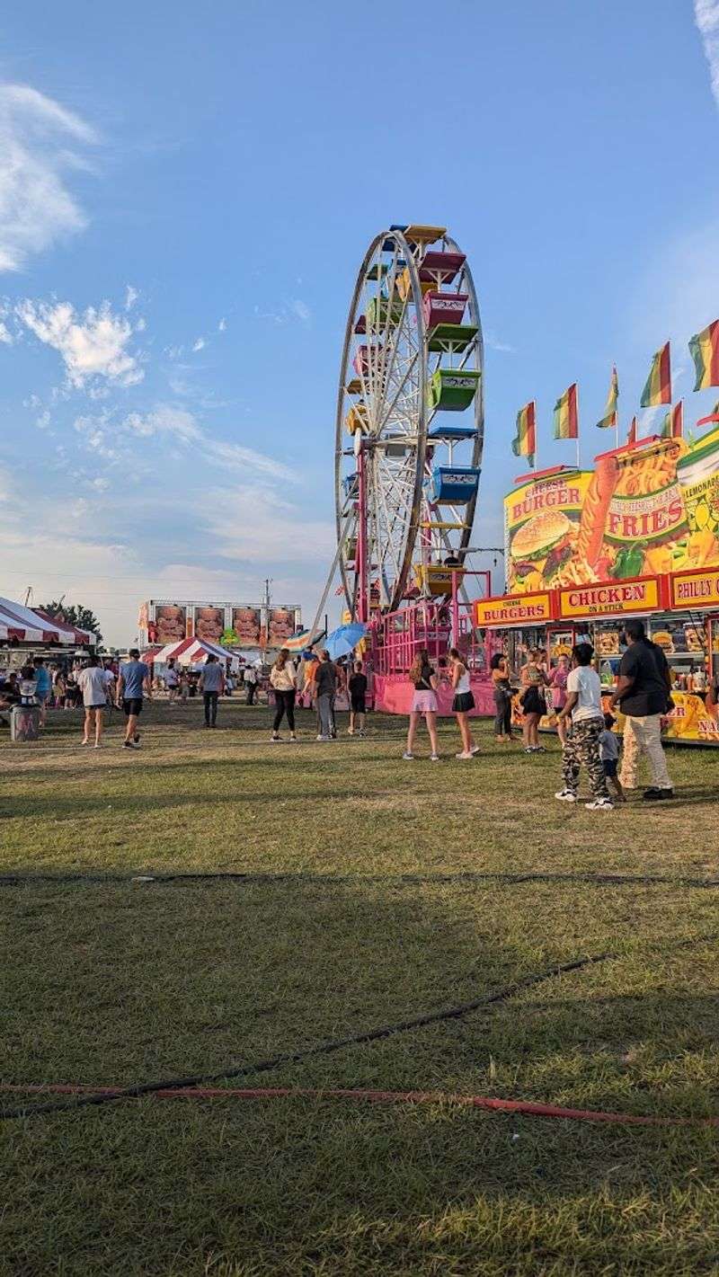Carnival Rides Tower Above The Grounds