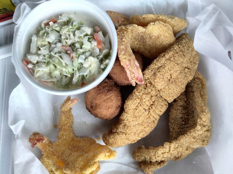 Combo Plates Featuring Catfish And Jumbo Shrimp