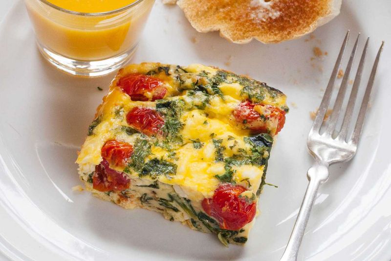 Spinach and Feta Egg White Frittata