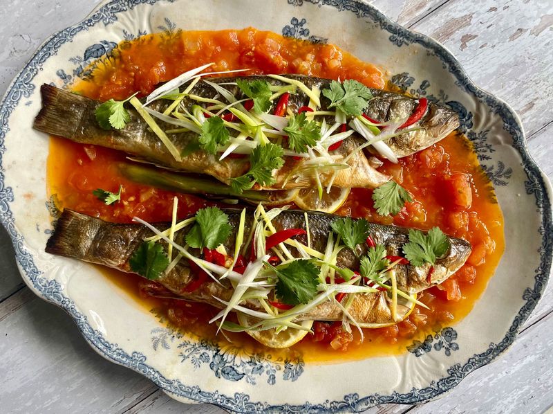 Herb-Stuffed Grilled Whole Fish
