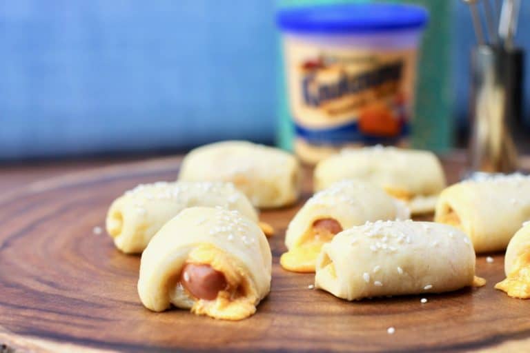 Cheesy Pigs in a Blanket made with Kaukauna® Sharp Cheddar Cheese Spread