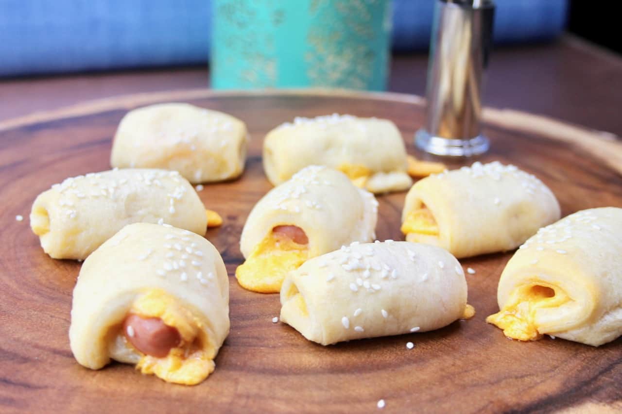 Cheesy Pigs in a Blanket made with Kaukauna® Sharp Cheddar Cheese Spread