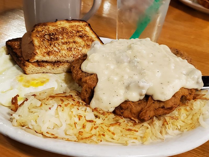 Chicken Fried Steak Swimming In Gravy