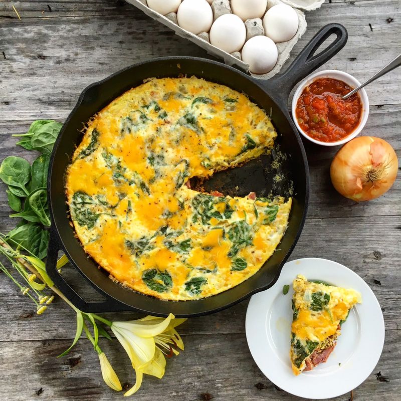 Ham and Green Chile Omelet – Monroe's, Albuquerque