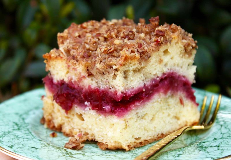 Cream Cheese Swirl Cherry Cobbler Muffins