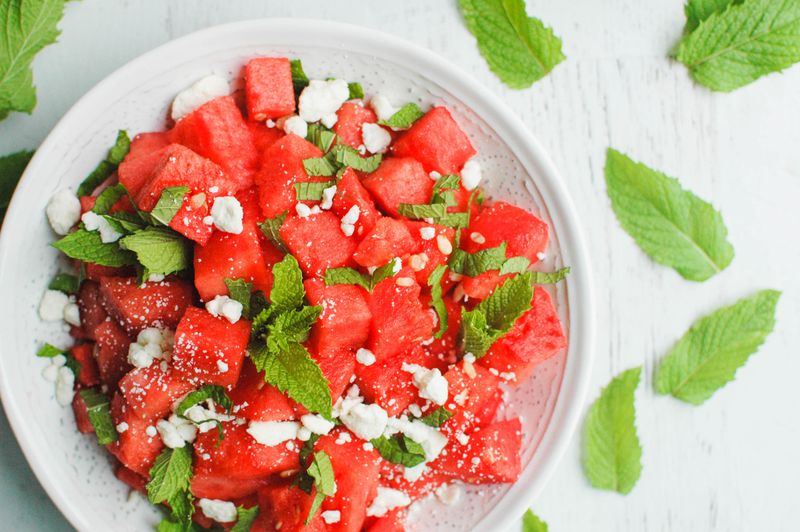 Watermelon, Feta, and Mint Salad