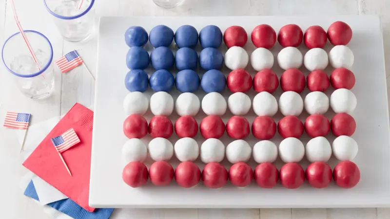Candy-Topped Brownie Flag